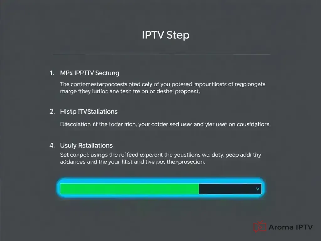 Step-by-step setup process for Aroma IPTV