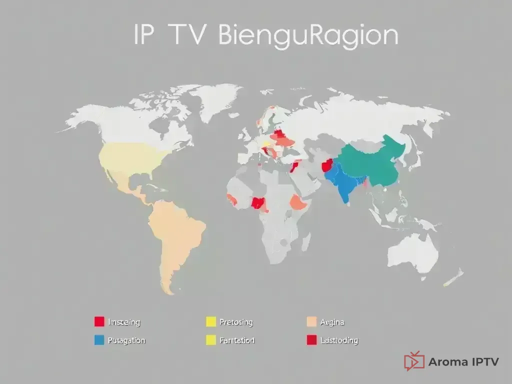 World map showing IPTV regulations by region
